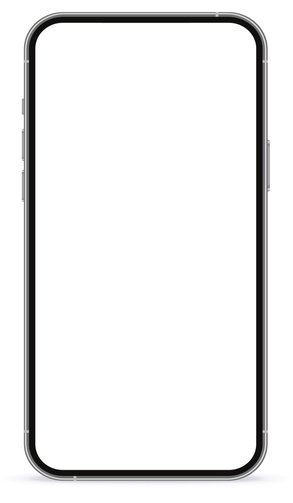 Isolated outline of mobile phone
